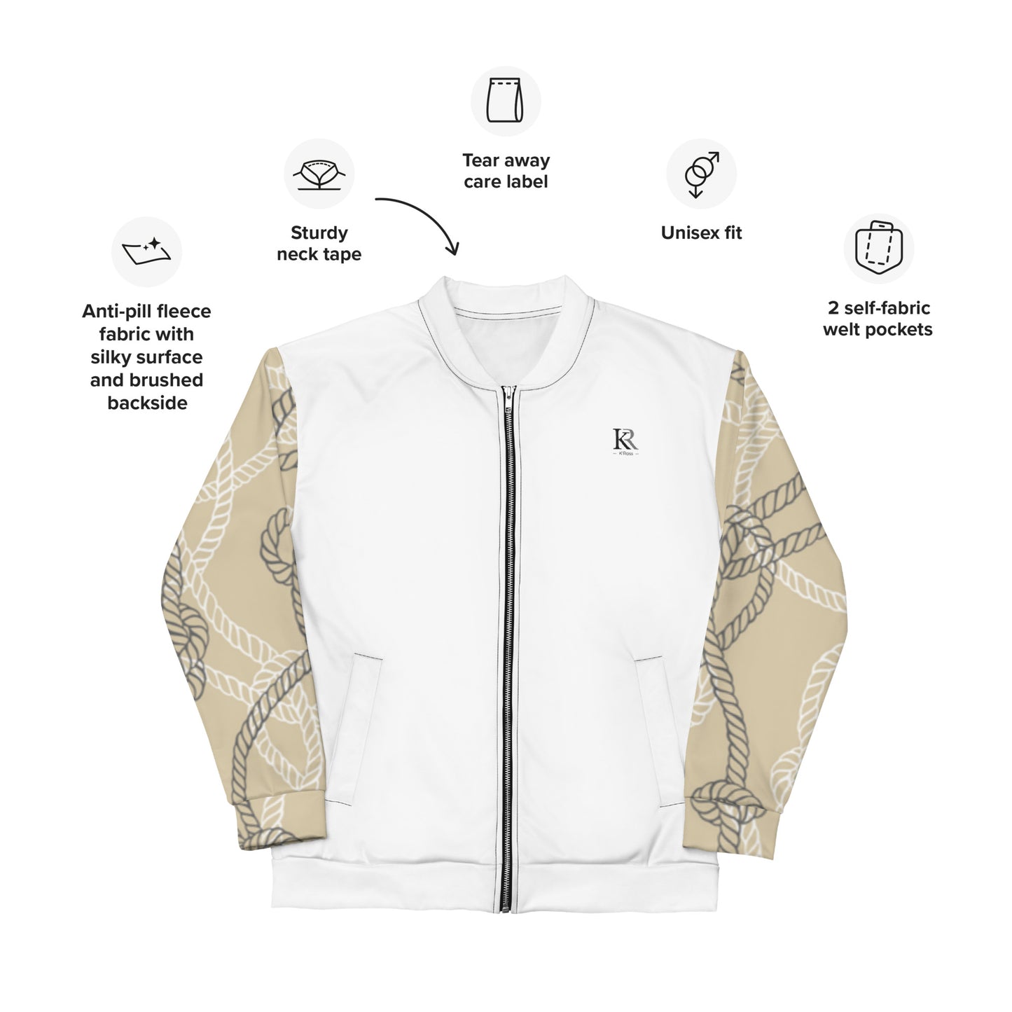 Veste bombardier à corde K'Ross Paris unisexe